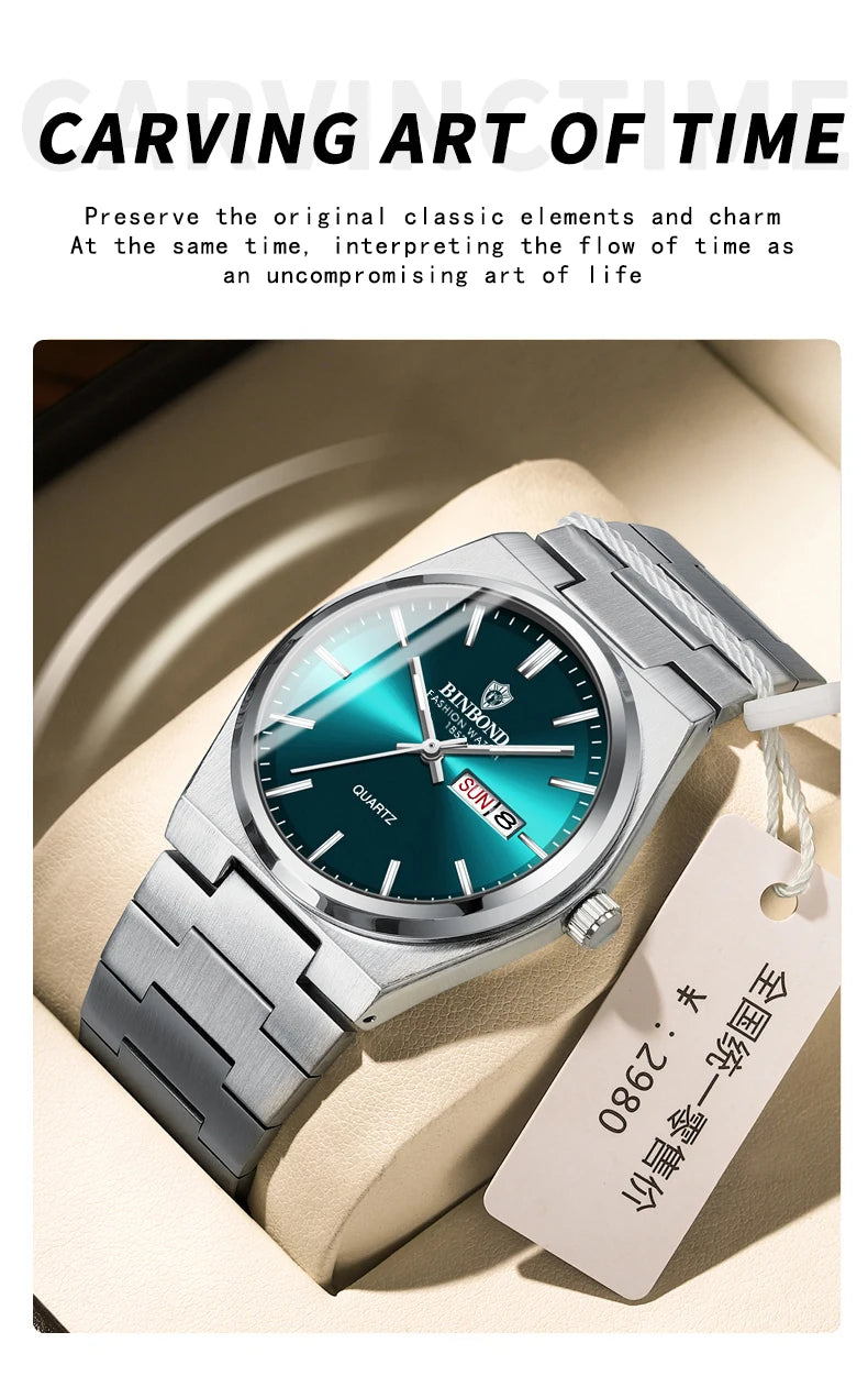 BINBOND Men's Business Quartz Watch