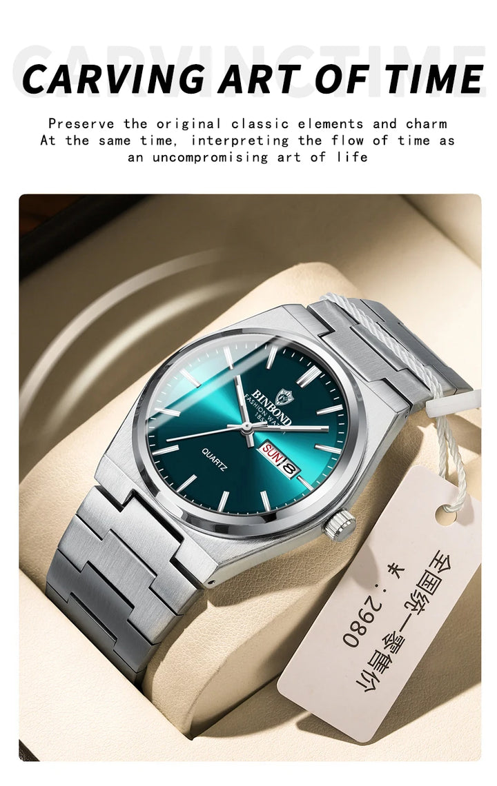 BINBOND Men's Business Quartz Watch