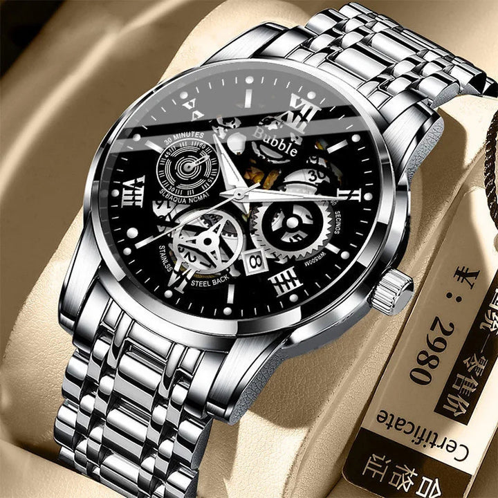 Men’s Roman Watch – UTHAI Light Luxury Waterproof Quartz Clock