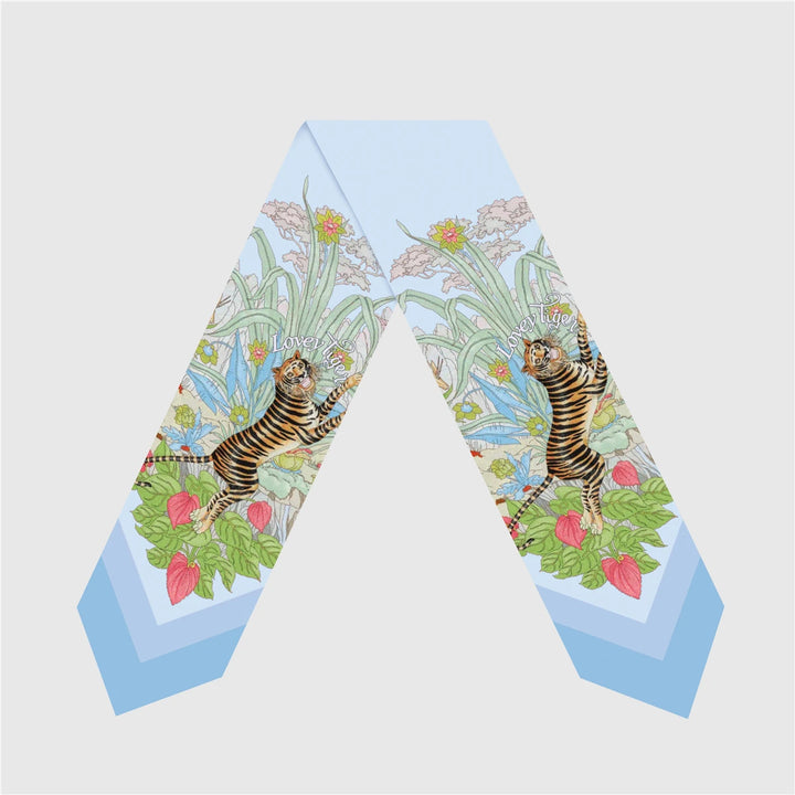 Chic Silk Hair Scarf – Elegant Skinny Wrap for Hair & Bags
