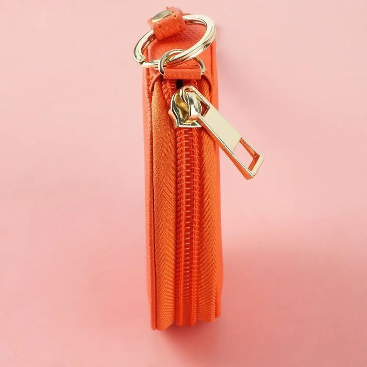 Mini Round Coin Pouch – Solid Color PU Leather Wallet & Accessory Bag