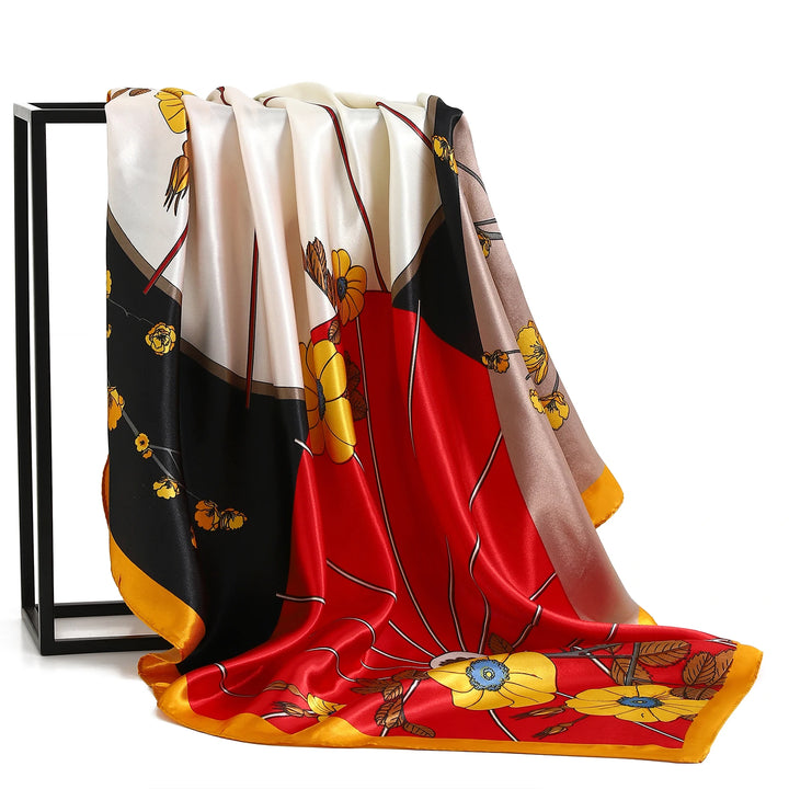 90×90cm Twill Scarf – Printed Silk Bandana for Women & Office Looks