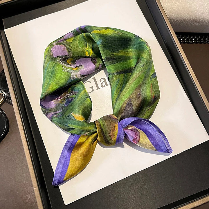 Mulberry Silk Square Scarf – Luxury Bandana & Headwrap for Women
