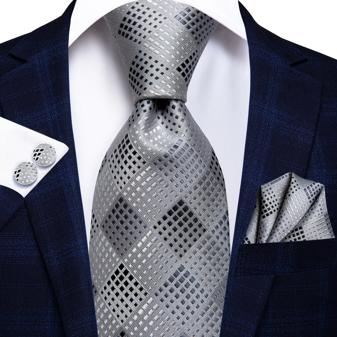 Hi-Tie 8.5cm Business Black Solid Paisley 100% Silk Men's Tie Neck Strip Ties for Men Formal Luxury Wedding Neckties Gravatas