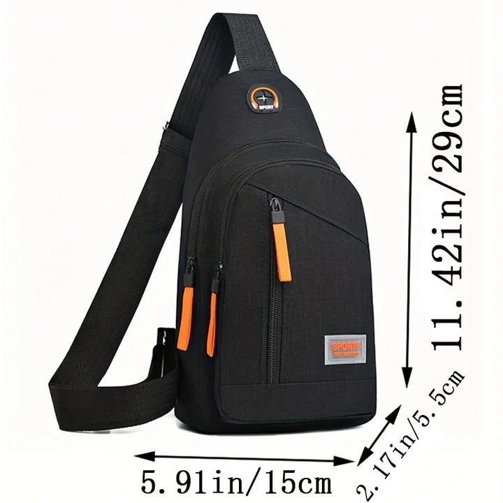 Unisex square bag, men's and women's new chest bag, single shoulder crossbody bag, chest crossbody bag, fashionable and versatil