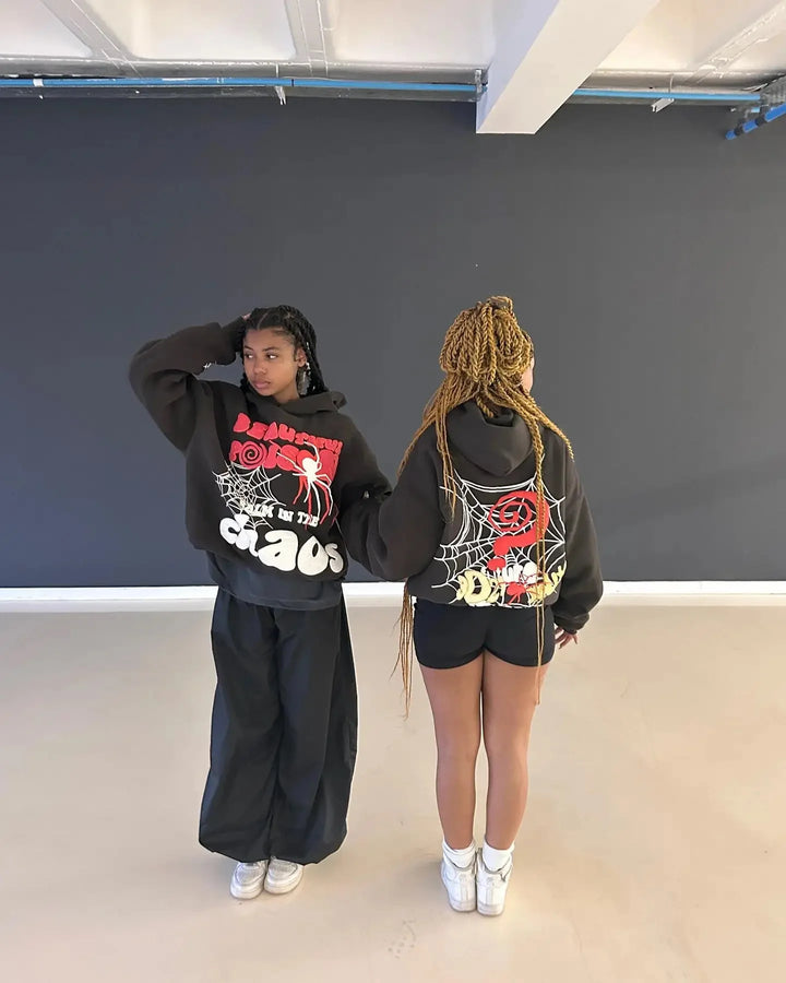 Letter Print Hoodie & Sweatpants Set