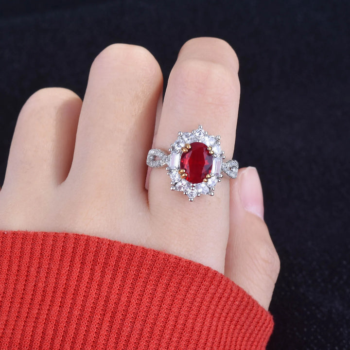 CrimsonAura™ – Colorful Treasure Ruby Ring