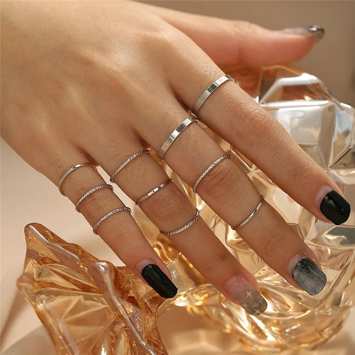 Silver Crystal Rings
