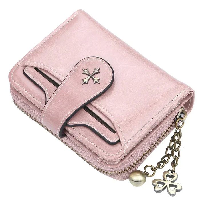 Short Hasp Wallet – PU Leather Coin Purse & Card Holder for Women