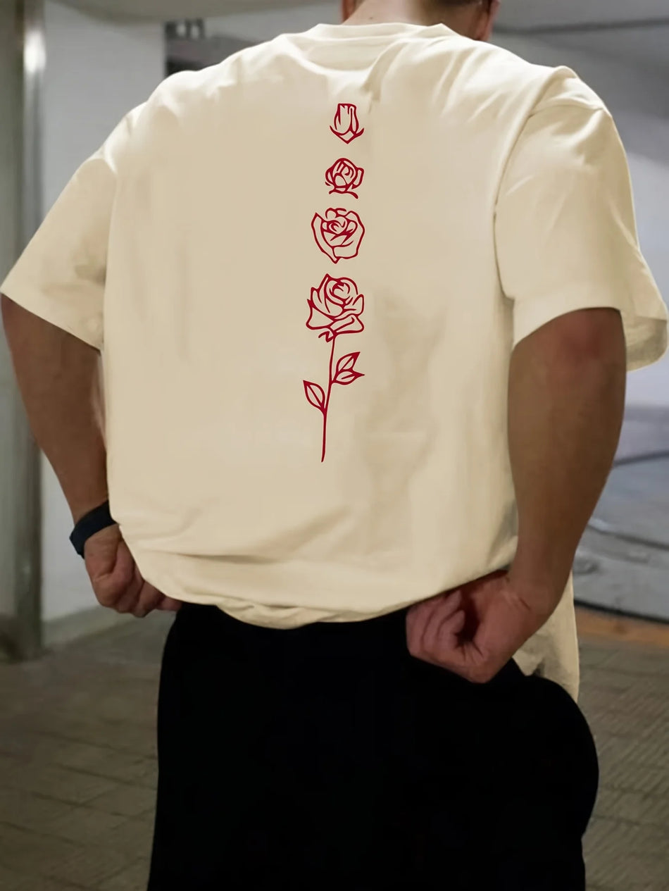 Rose Print Cotton Tee