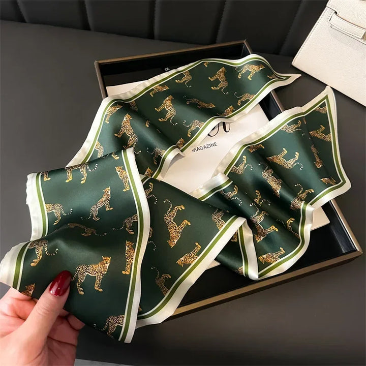 Silk Hair Scarf – Thin Satin Neck & Purse Wrap for Women