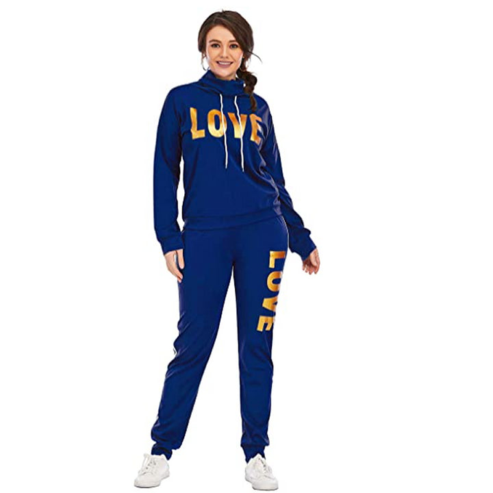 LOVE" Print Hoodie Set