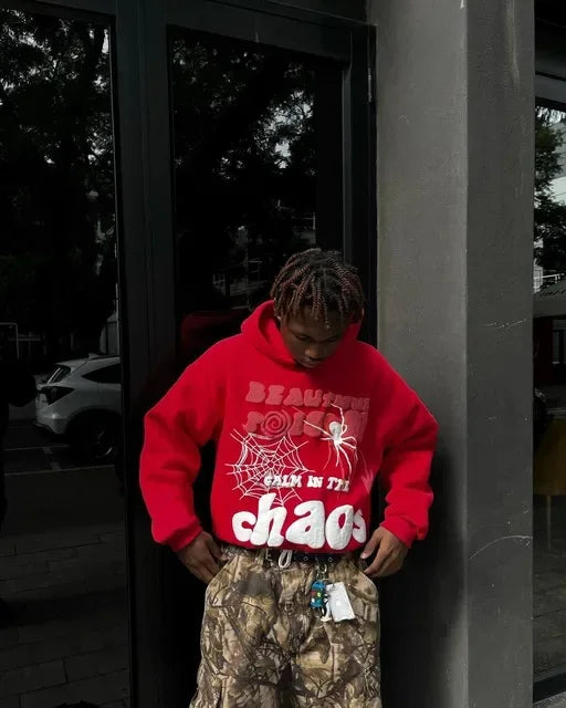 Letter Print Hoodie & Sweatpants Set