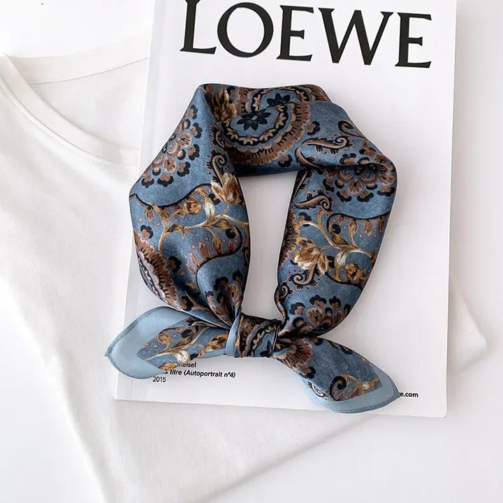 Mulberry Silk Square Scarf – Luxury Bandana & Headwrap for Women