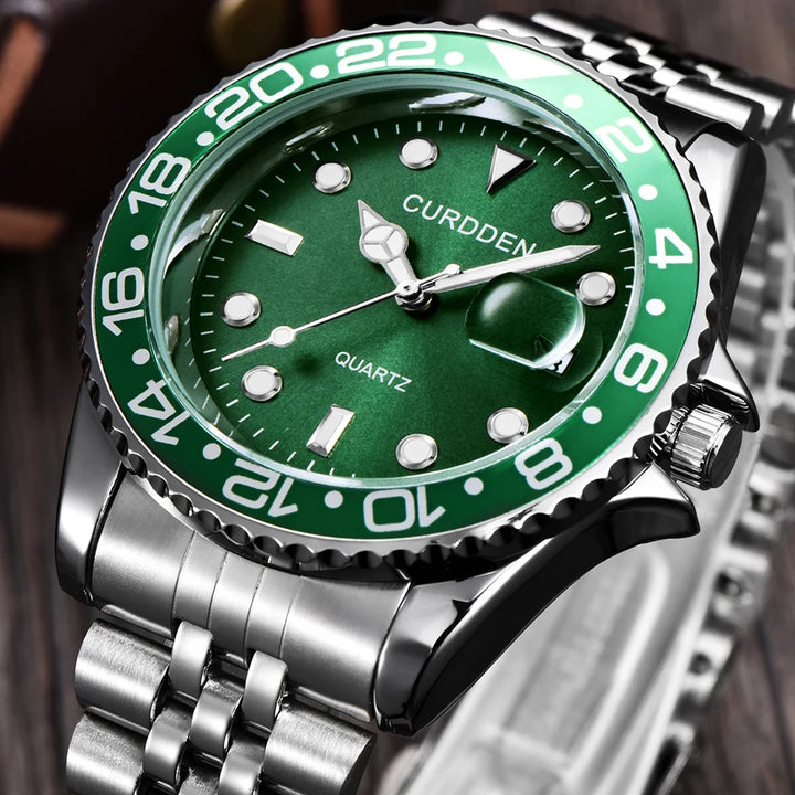Stainless Steel Band Quartz Watch for Men