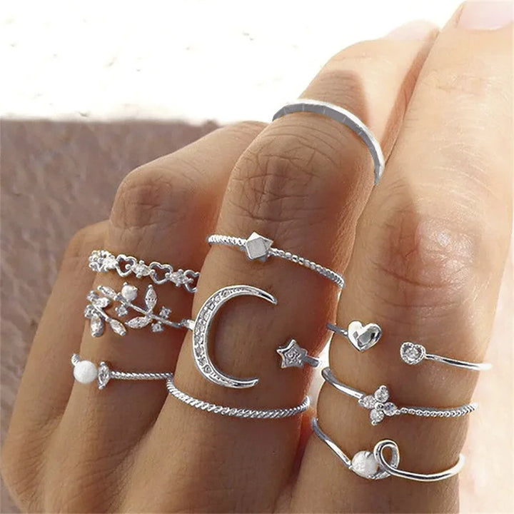 Silver Crystal Rings