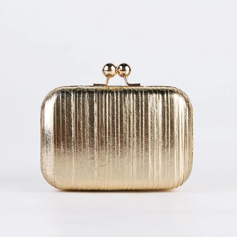 Luxury Evening Clutch – Purple Striped Crossbody Shoulder Bag for Women