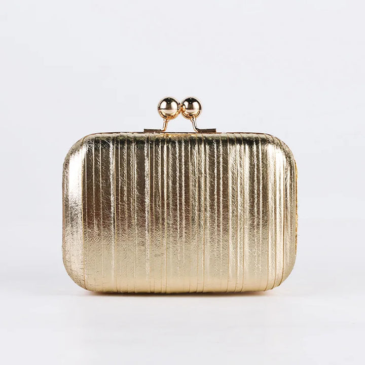 Luxury Evening Clutch – Purple Striped Crossbody Shoulder Bag for Women