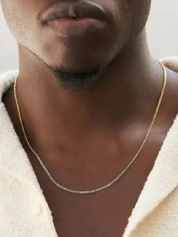Titanium Steel Cuban Chain – Men's Fashion Necklace