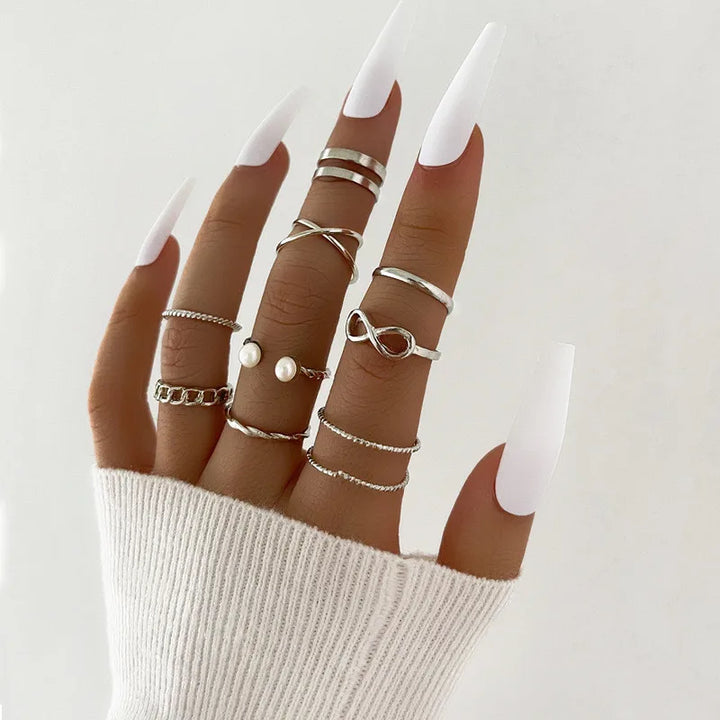 Silver Crystal Rings