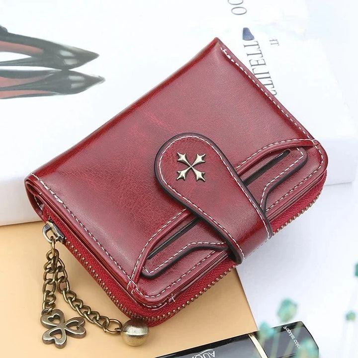 Short Hasp Wallet – PU Leather Coin Purse & Card Holder for Women