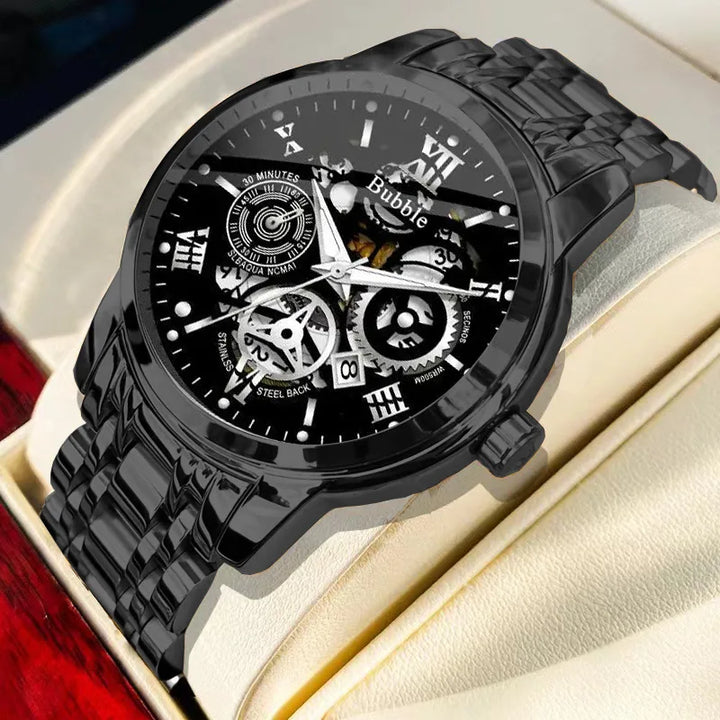 Men’s Roman Watch – UTHAI Light Luxury Waterproof Quartz Clock