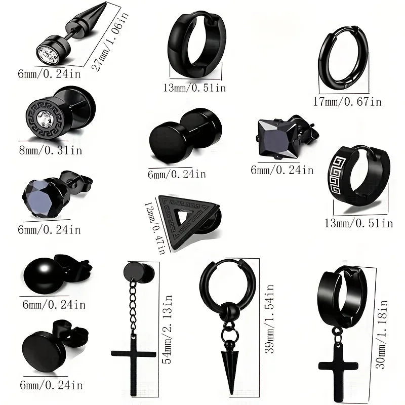 EdgeFusion™ – Trendy Stainless Steel Earring Set for Every Occasion