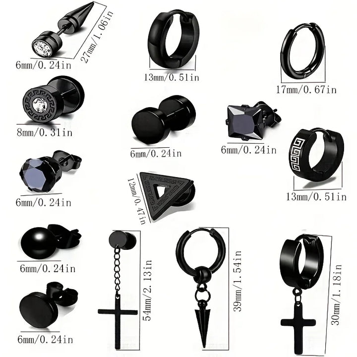 EdgeFusion™ – Trendy Stainless Steel Earring Set for Every Occasion