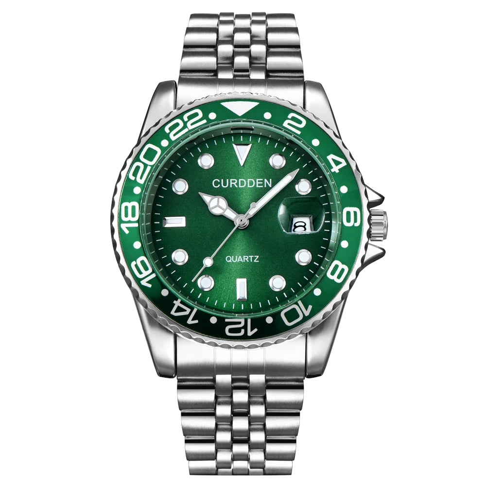 Stainless Steel Band Quartz Watch for Men