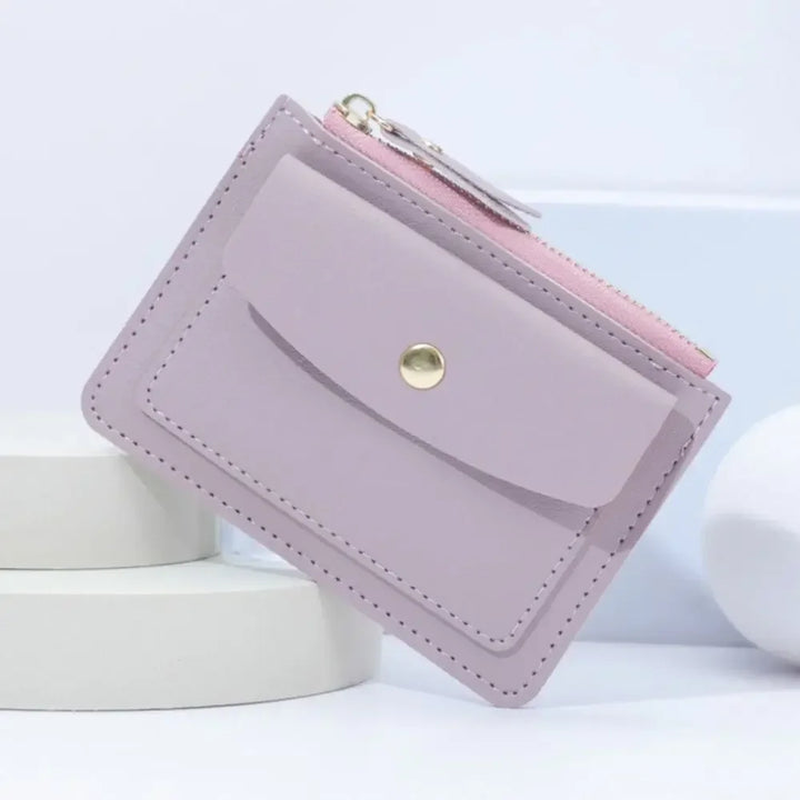 PU Leather Women’s Wallet – Multi-Card Coin Purse with Zipper