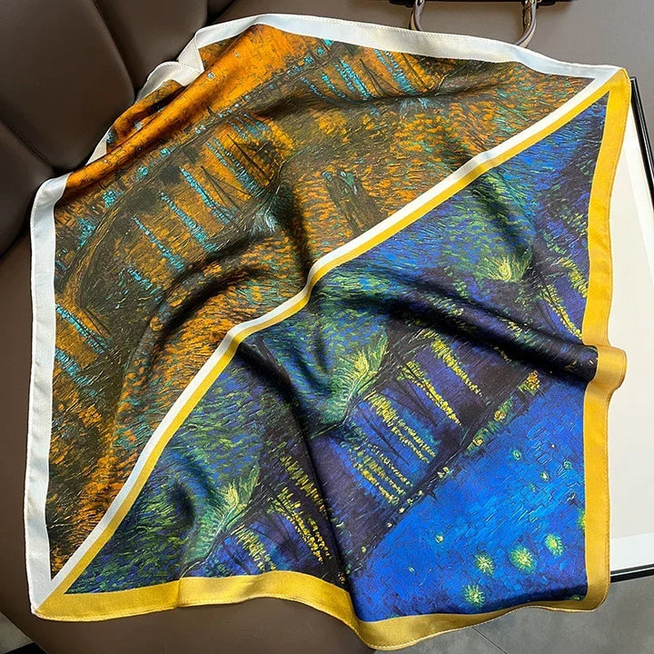 Mulberry Silk Square Scarf – Luxury Bandana & Headwrap for Women