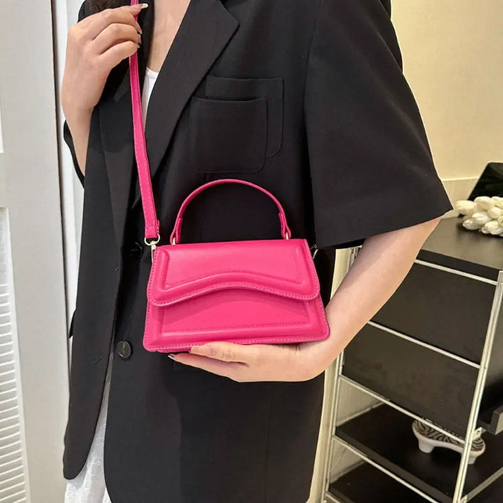 Women’s PU Leather Crossbody Bag – Solid Color Shoulder Tote & Messenger Purse