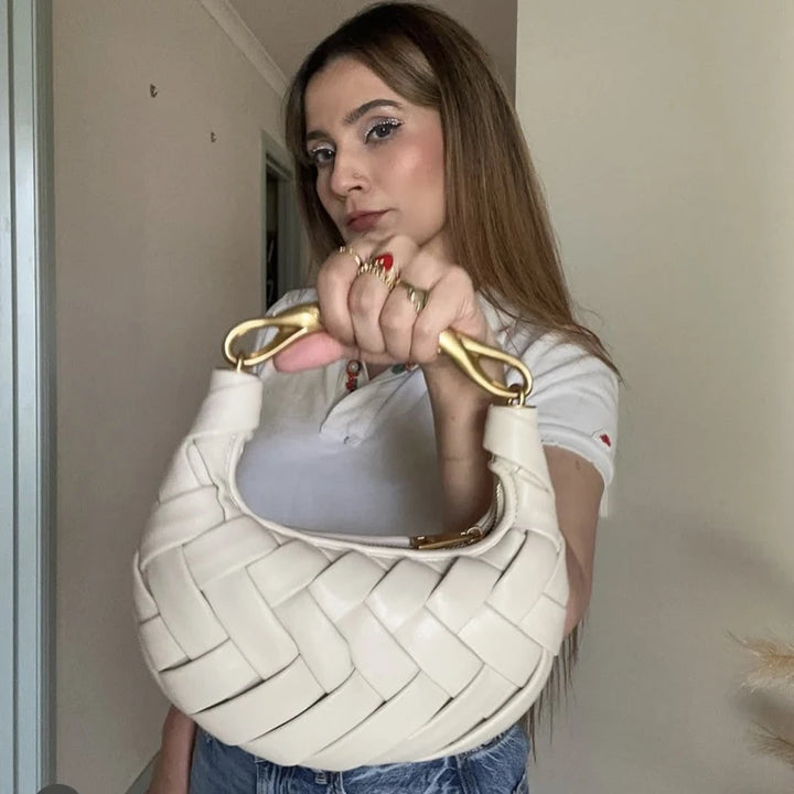 Hand-Held Woven Bag For Women 2025 New versatile Iight luxury Niche High-end Fashion Exquisite Crossbody Dumpling Bag