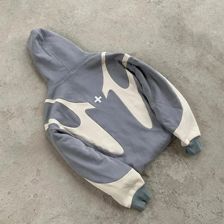 Y2K Devil Letter Zip Hoodie