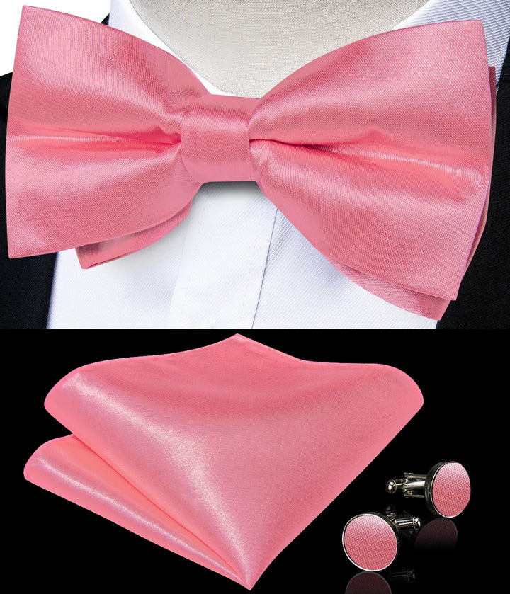 Men’s Pre-tied Bow Tie Set – Wedding & Groom Accessories