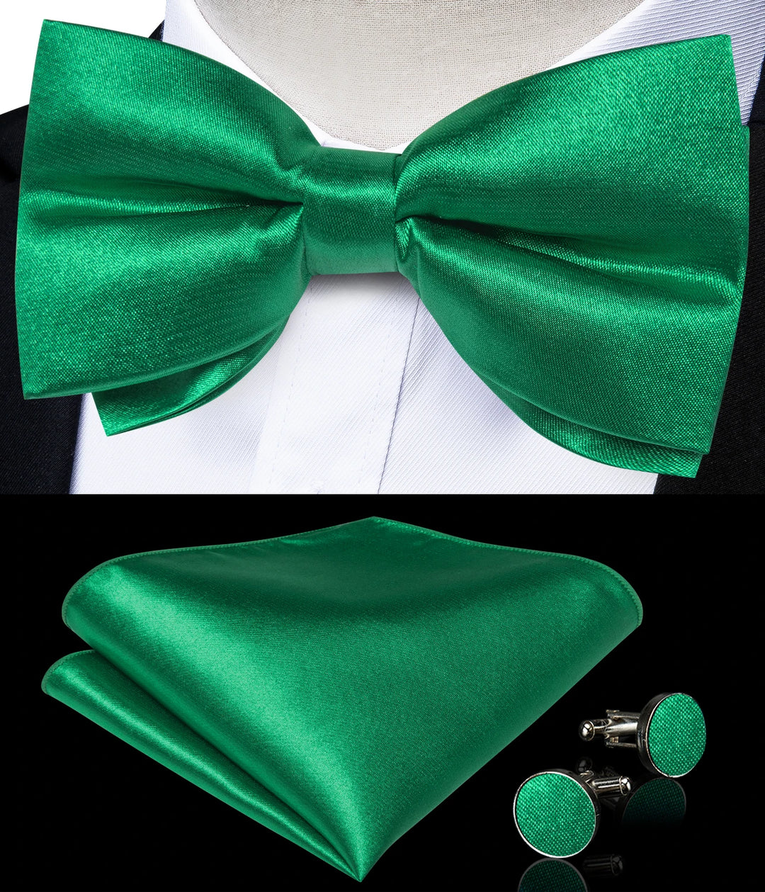Men’s Pre-tied Bow Tie Set – Wedding & Groom Accessories