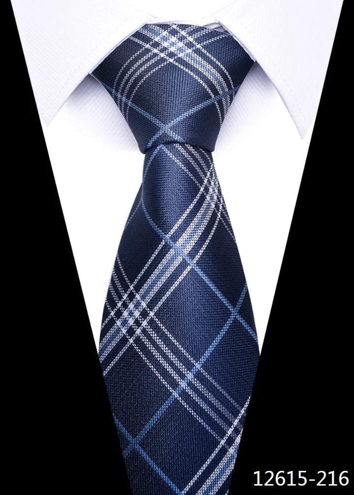 Tie Gravatas Fashion Wholesale Woven 8 cm Necktie Wedding Accessories Blue Man Dot Fit Group Party Office