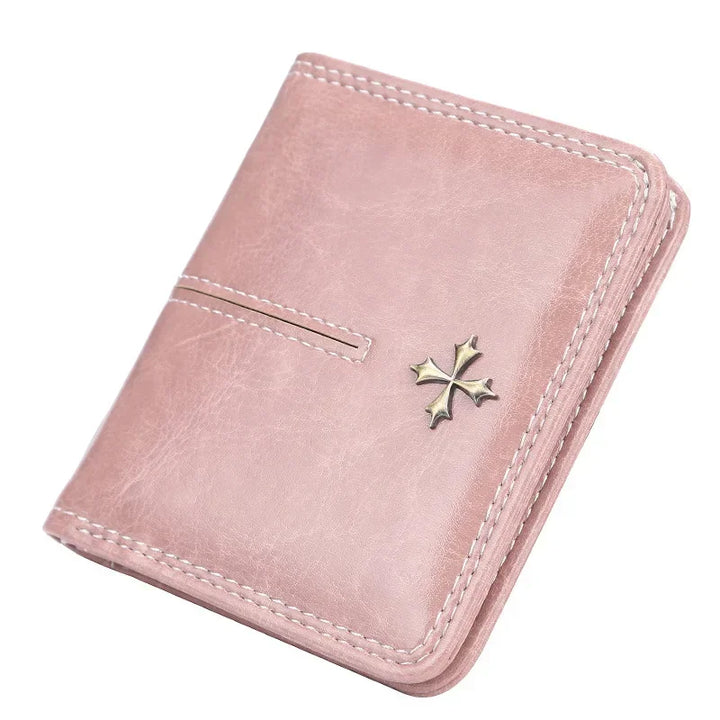 Short Hasp Wallet – PU Leather Coin Purse & Card Holder for Women