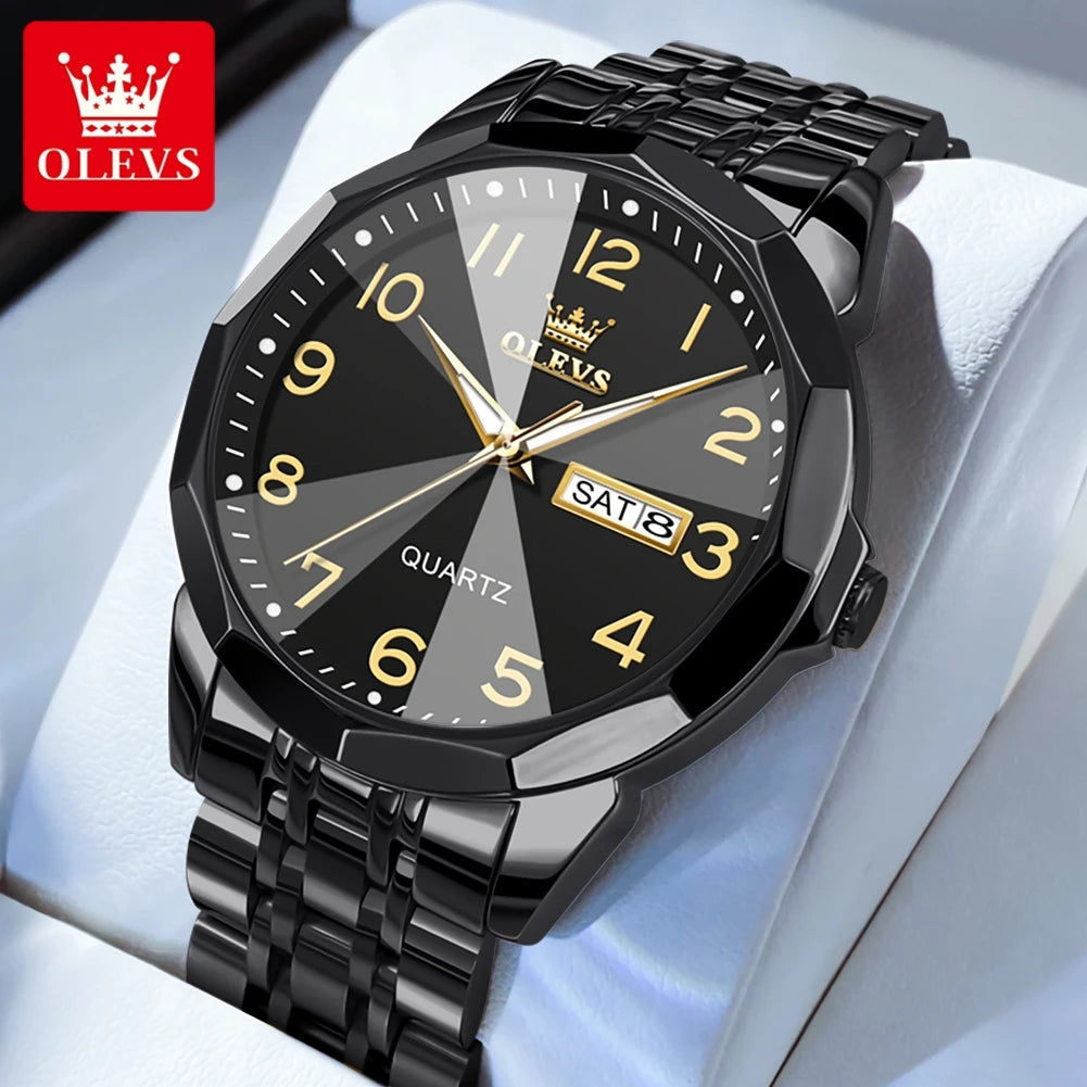 OLEVS™ – Luminous Waterproof Quartz Watch for Men