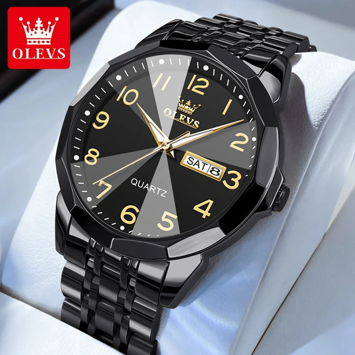 OLEVS™ – Luminous Waterproof Quartz Watch for Men