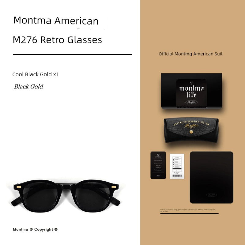 Montma American Retro Ultra-Light Driving Outdoor Glasses