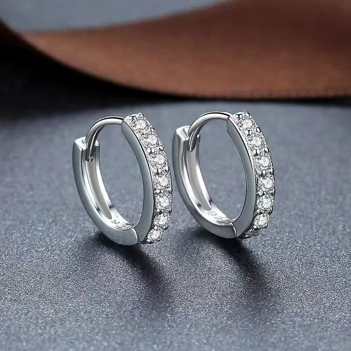 LuxeCircle™ – Real Silver Crystal Earrings for Weddings & Engagements