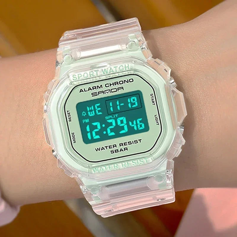 Transparent LED Sports Watch