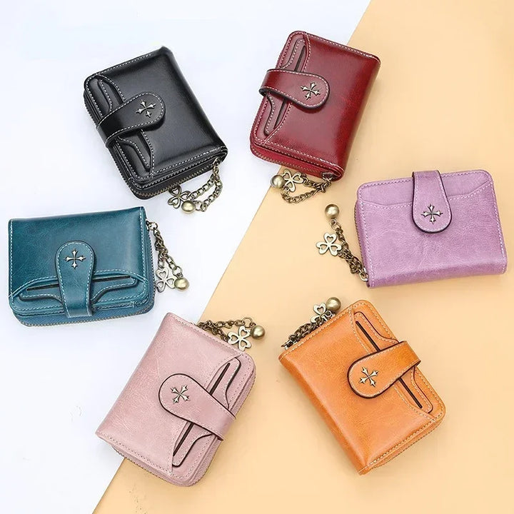 Short Hasp Wallet – PU Leather Coin Purse & Card Holder for Women