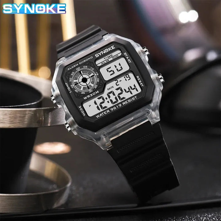 SYNOKE™ – Multifunction Digital Wristwatch with Seven Lights