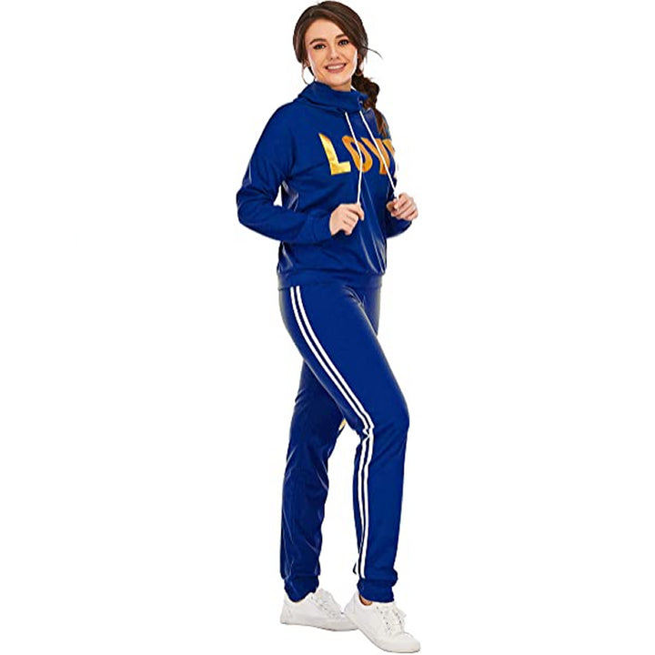 LOVE" Print Hoodie Set
