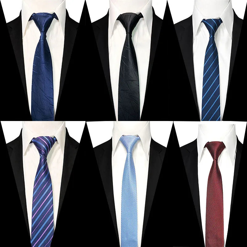 Luxury Silk Tie Set – Elegant 8cm Black Necktie