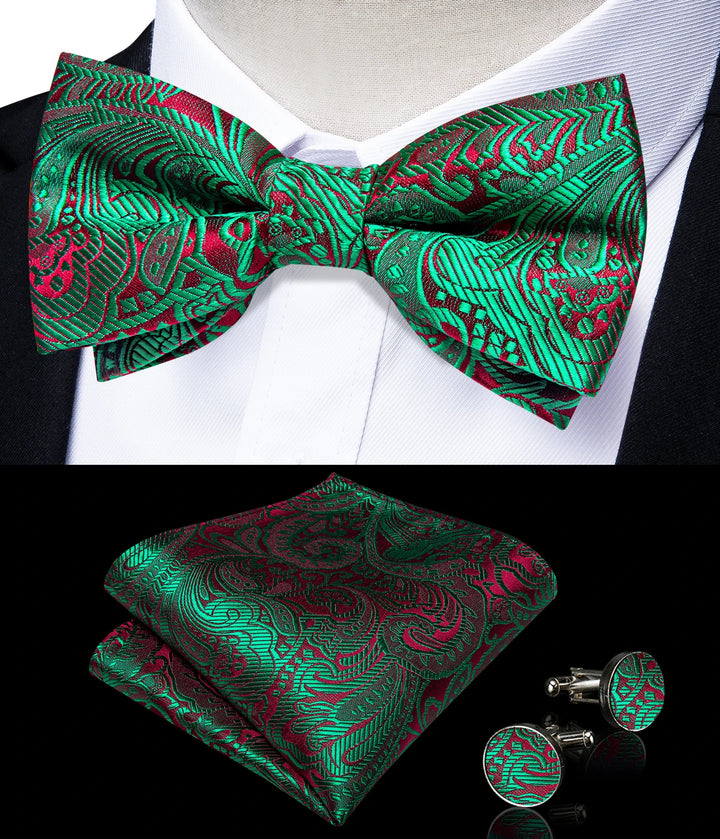 Men’s Pre-tied Bow Tie Set – Wedding & Groom Accessories