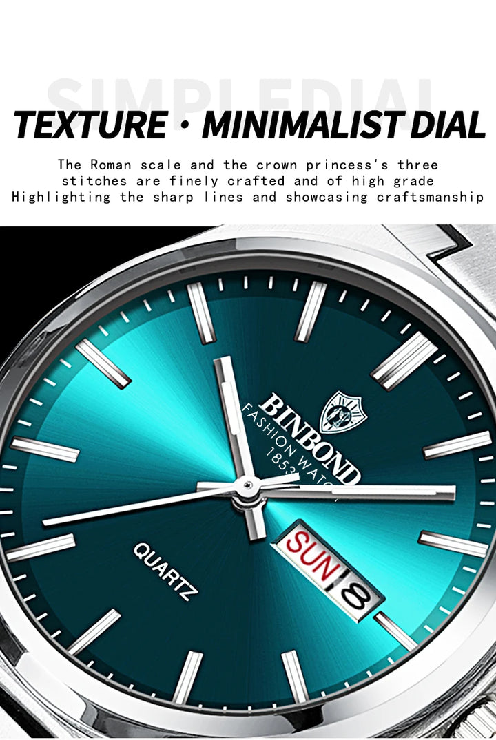 BINBOND Men's Business Quartz Watch