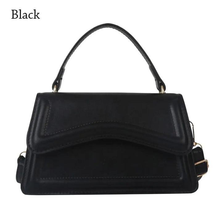 Women’s PU Leather Crossbody Bag – Solid Color Shoulder Tote & Messenger Purse
